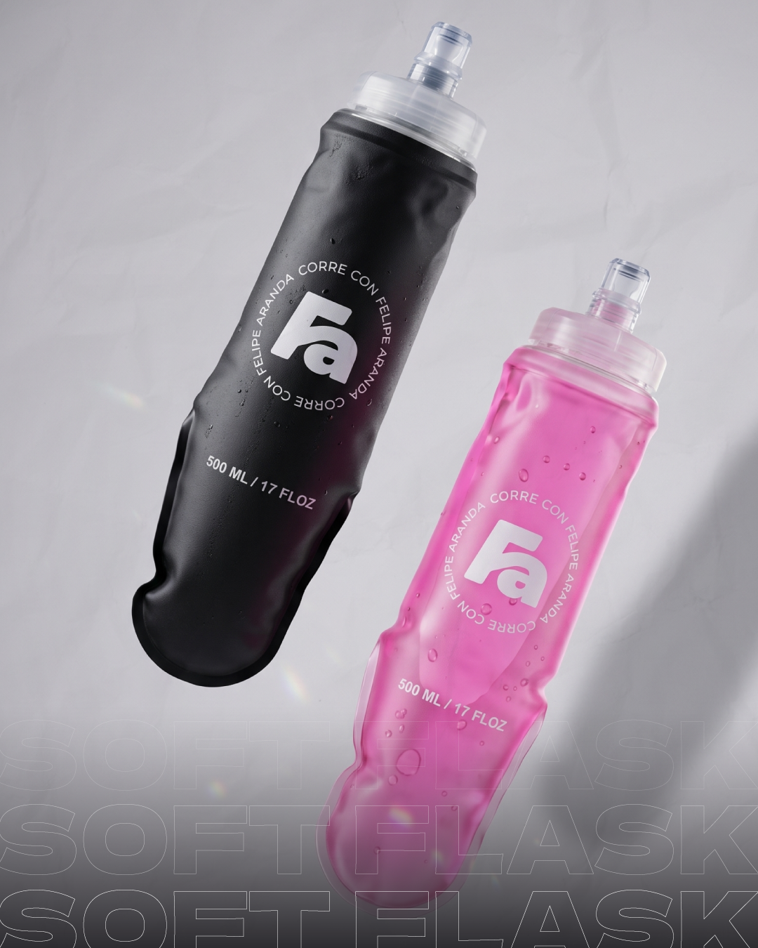 Botella Soft Flask 500 ml Rosada