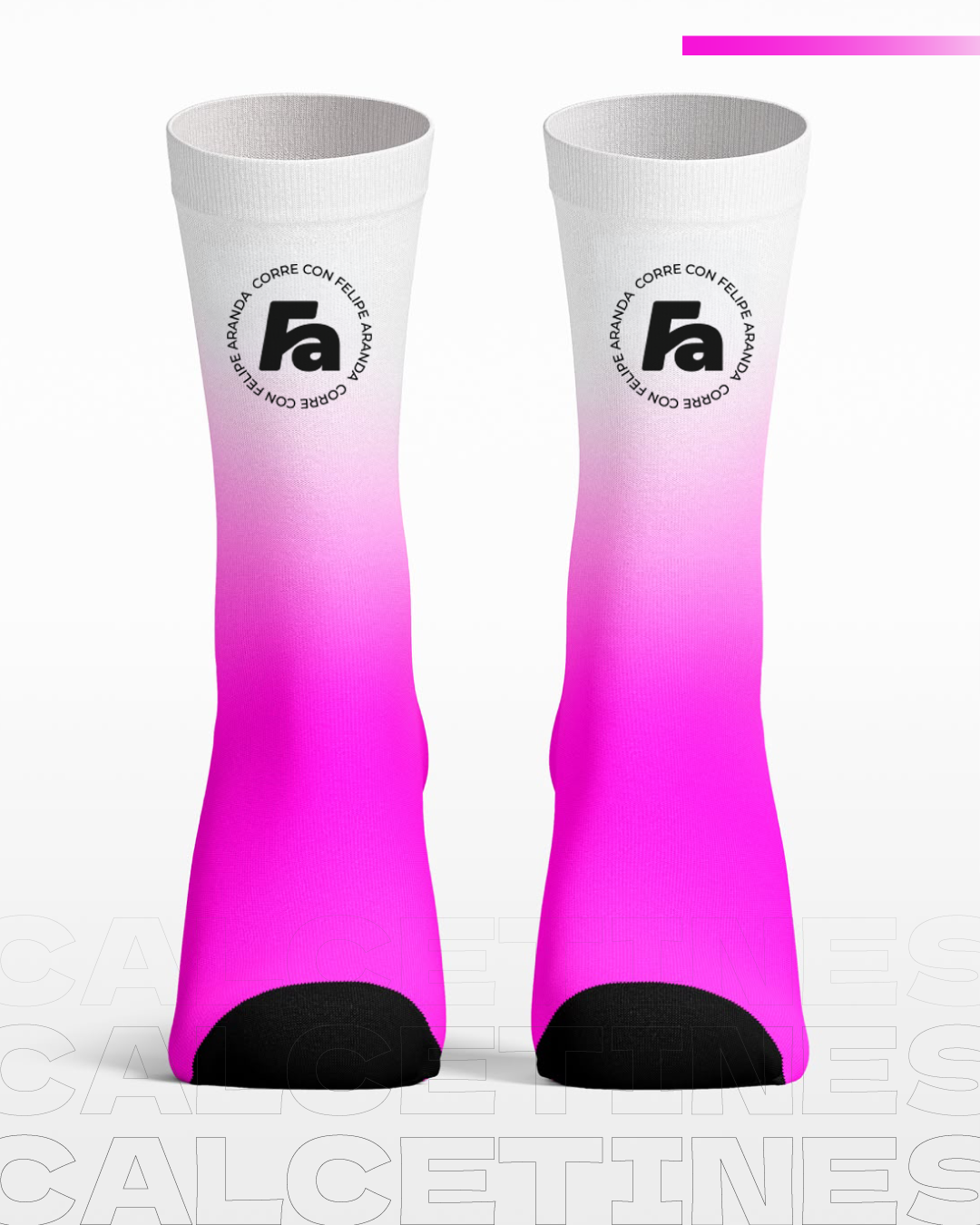Calcetín Técnico Rosado Degrades